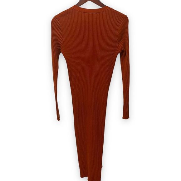 Rust Long Sleeve Dress - Picture 2 of 7
